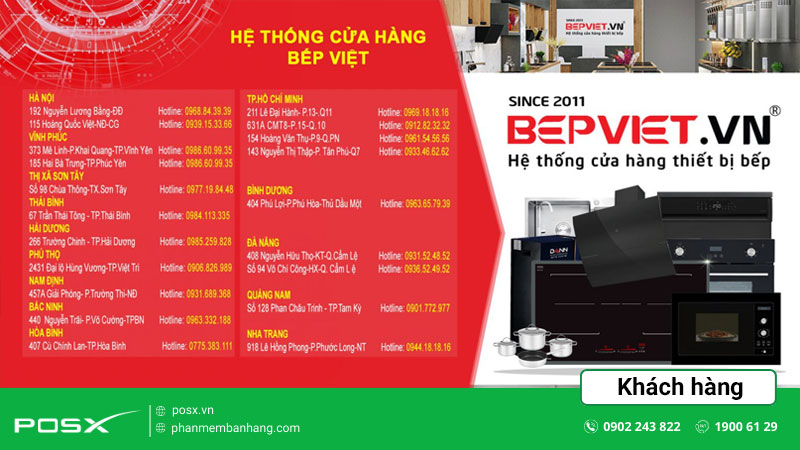 Bếp Việt sử dụng phần mềm PosX quản lý bán hàng 20 điểm trên toàn quốc